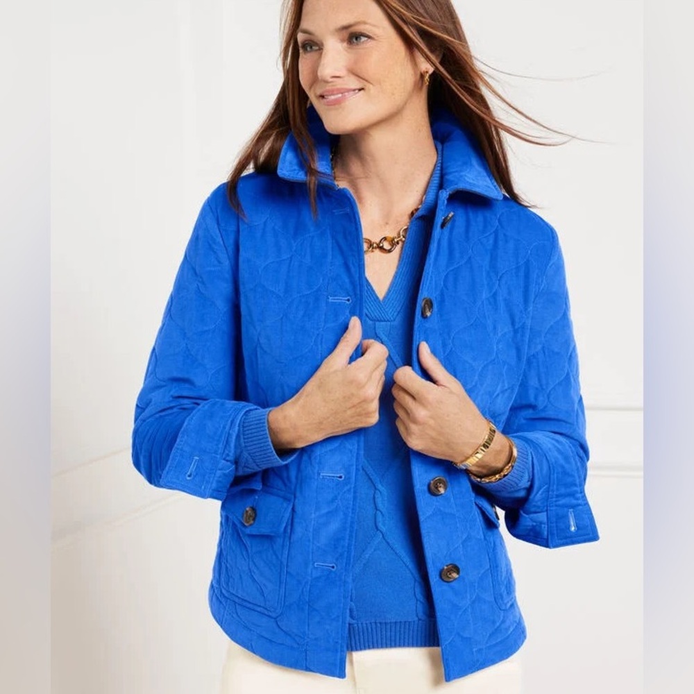 Talbots Royal Blue Quilted Jacket
